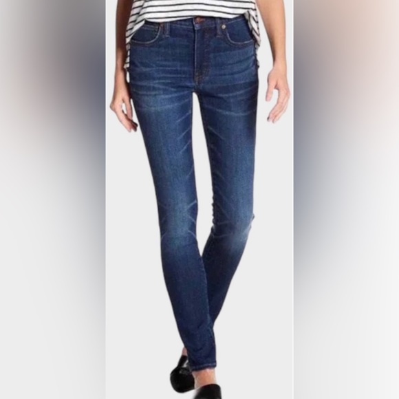 Madewell Denim - Madewell 9” High-Rise Skinny Jeans Dark Blue Wash